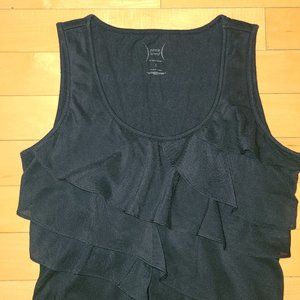 Yummie Tummie Ruffle Tiered Compression Tank Top S